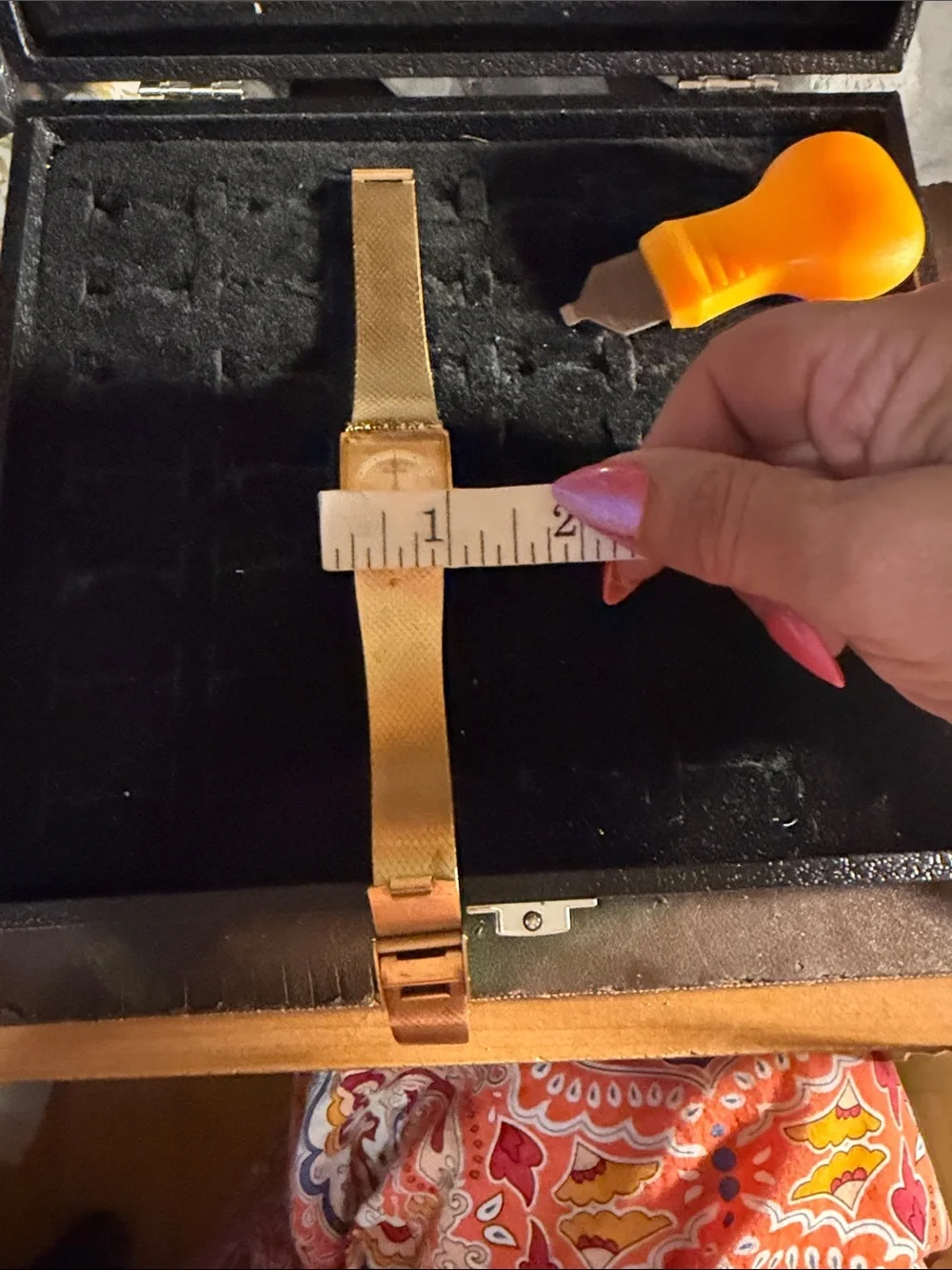 VTG Armitron Gold plated Square Dial Dress Watch